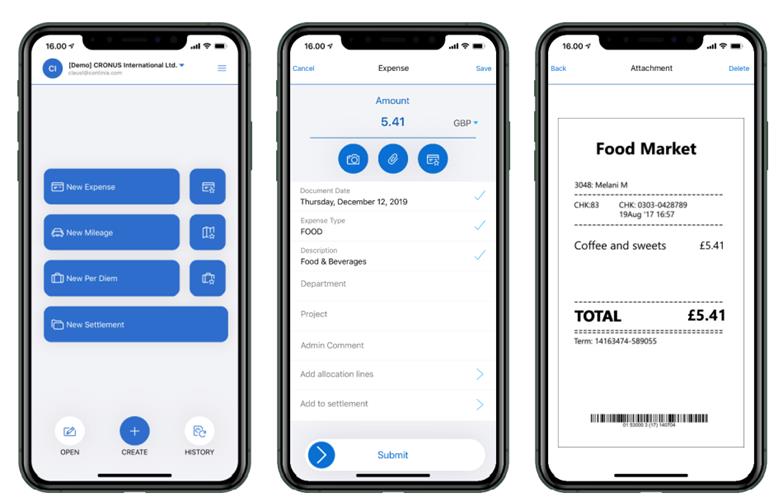 Features of Expense management in Business central