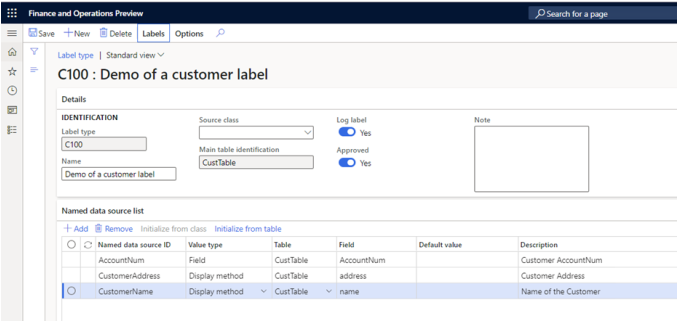 Label Types
