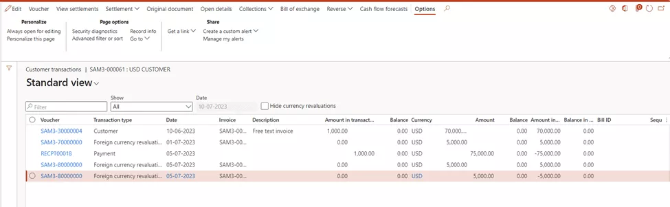 Dynamics 365 Finance