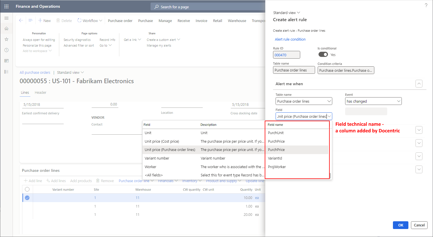 Use the Create a Custom Alert Context menu option 2