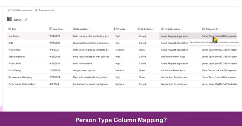 Column Mapping