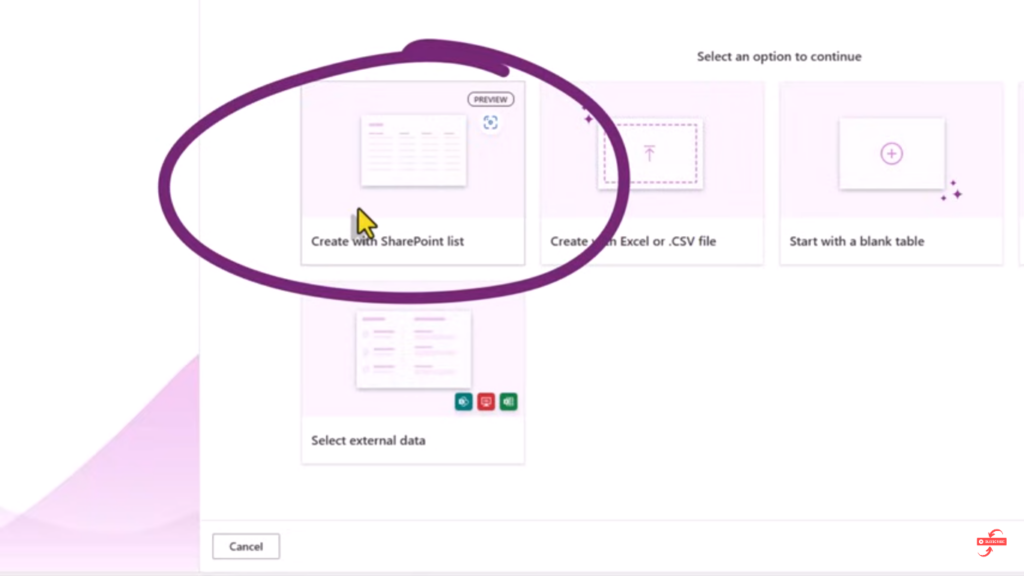 Create-with-SharePoint-List