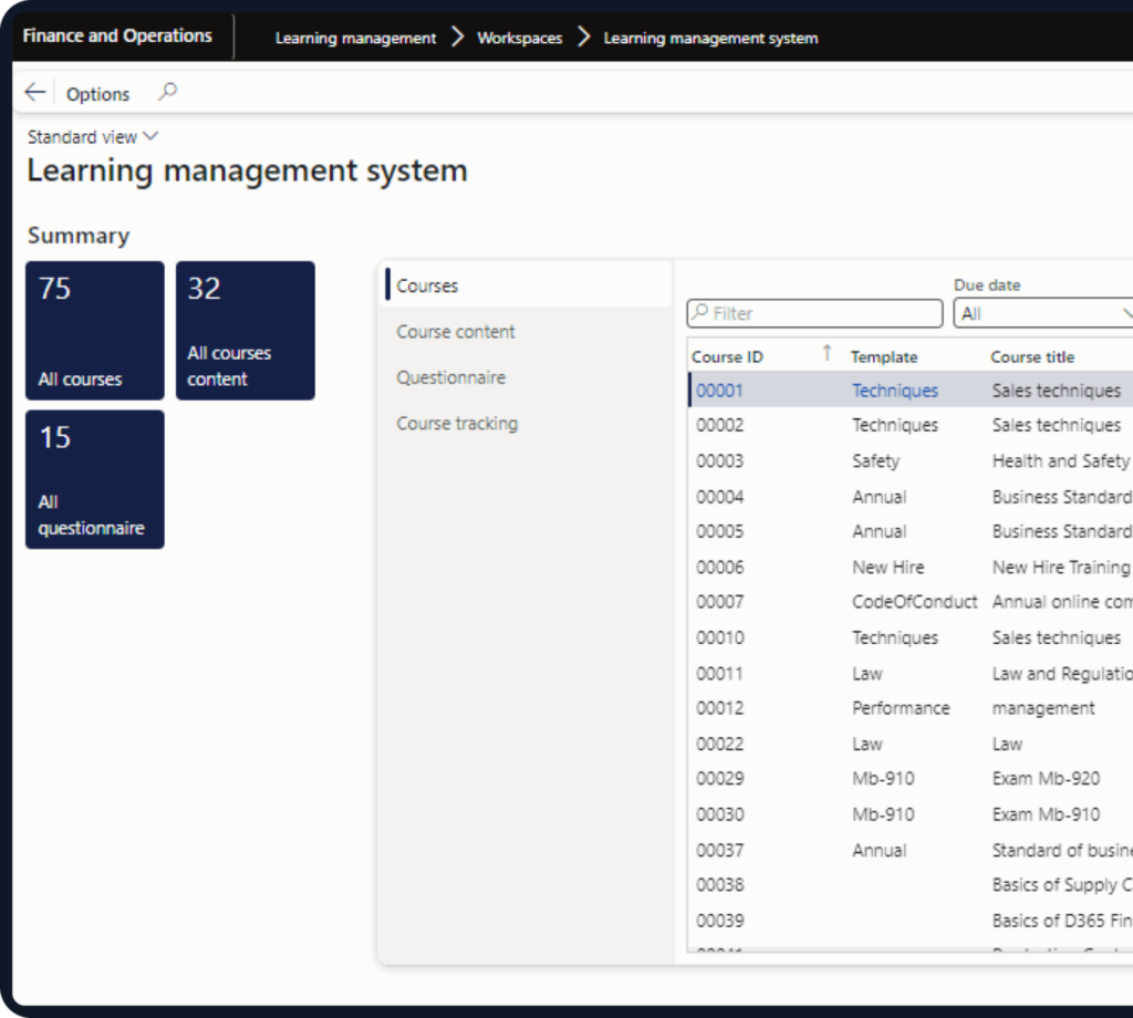 Learning Management System Main