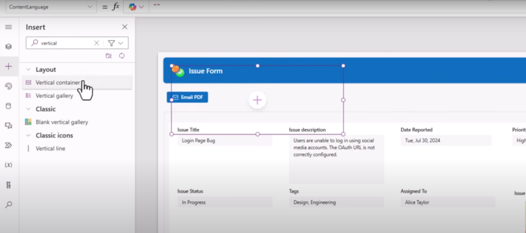 Manage Form Layout: