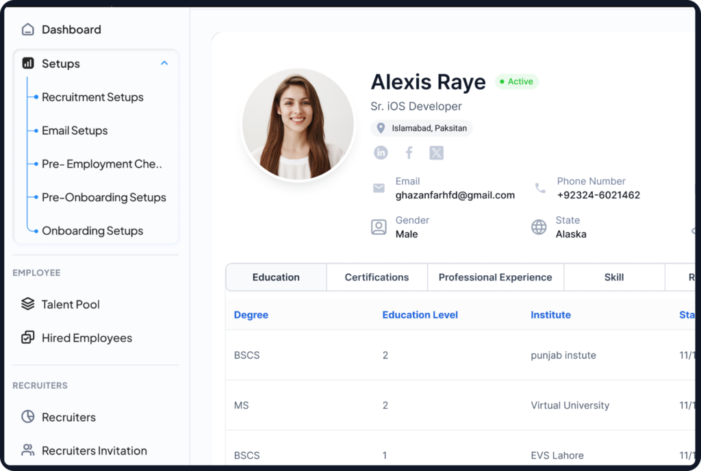 Recruitment Portal 4