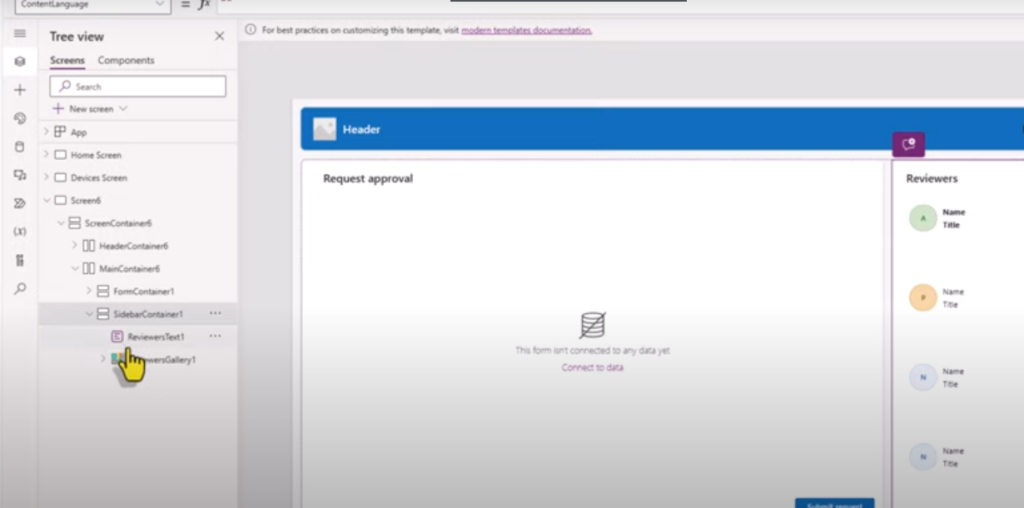 Approval Request Screen