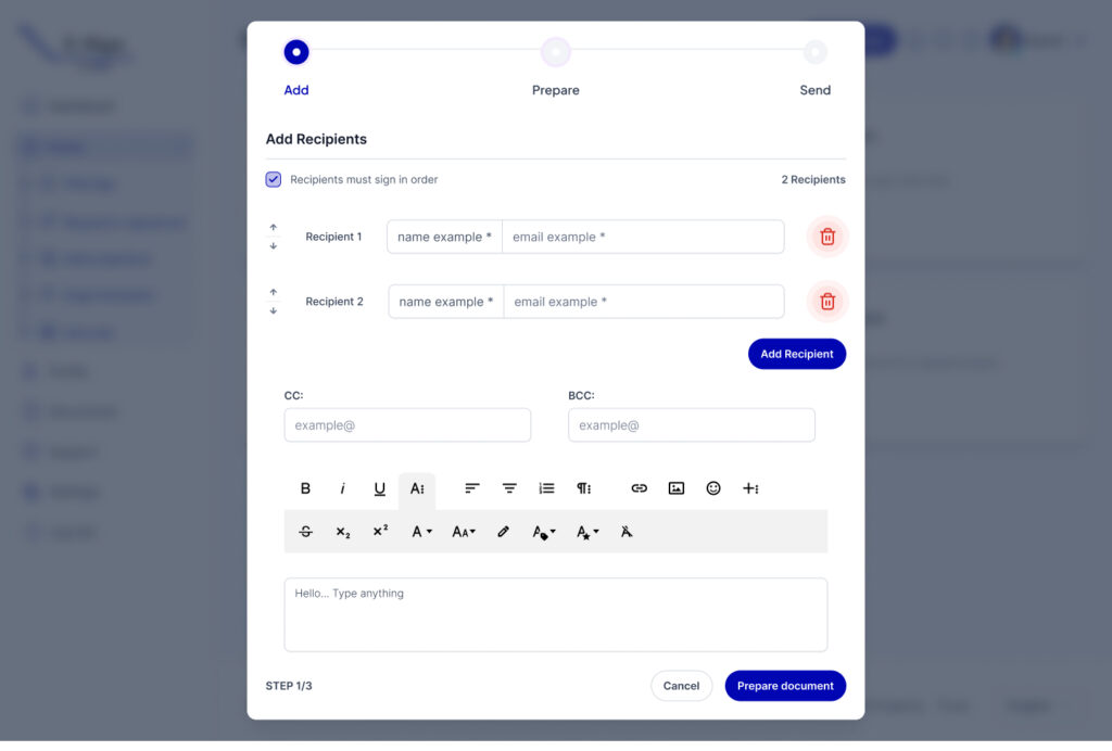 Multiple Signee Options